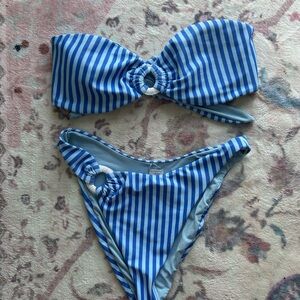 Dippin' Daisy's Blue and White Striped Bikini